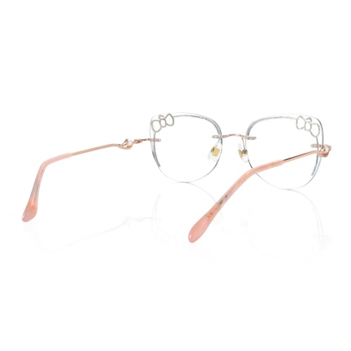 Wow, this pretty pink metal eyeglass frame is such a chic find!