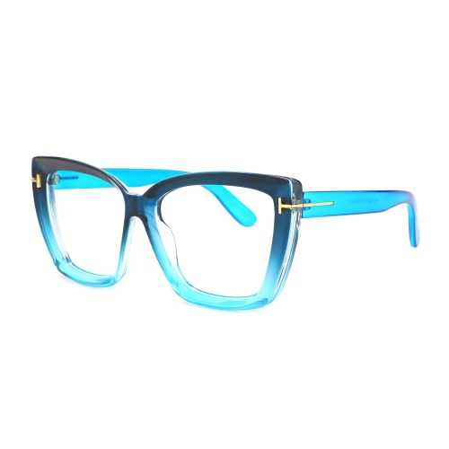 These unique rectangle eyeglasses feature a modern,