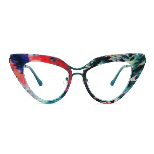 These eyeglasses offer a playful yet sophisticated look,