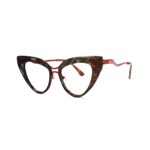 These eyeglasses offer a playful yet sophisticated look,