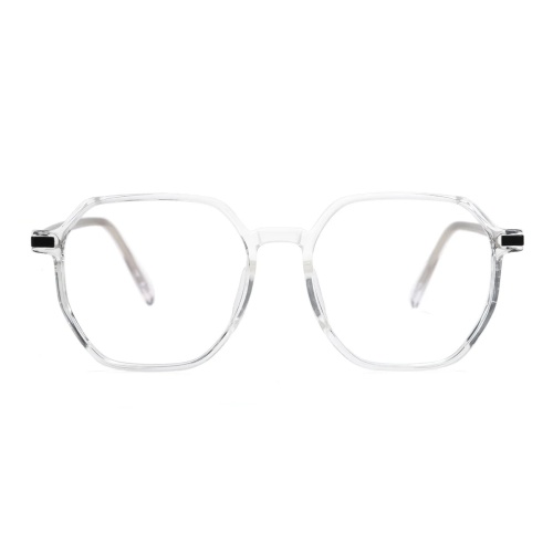These geometric blue frames are perfect for anyone who wants to stand out with a bold yet sophisticated style.