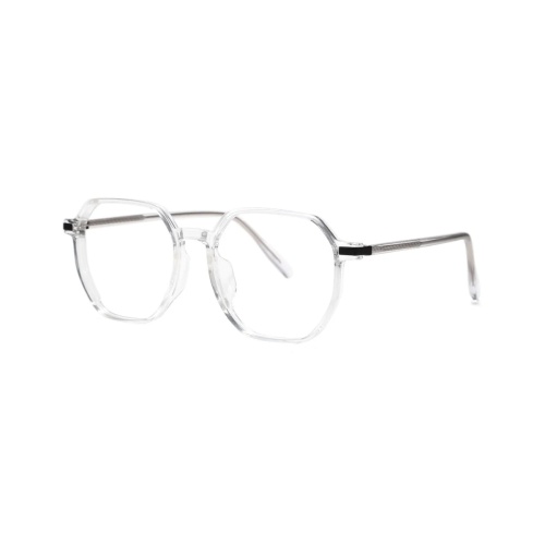 These geometric blue frames are perfect for anyone who wants to stand out with a bold yet sophisticated style.