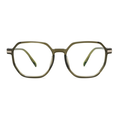 These geometric blue frames are perfect for anyone who wants to stand out with a bold yet sophisticated style.