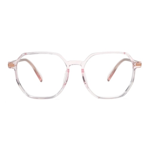 These geometric blue frames are perfect for anyone who wants to stand out with a bold yet sophisticated style.