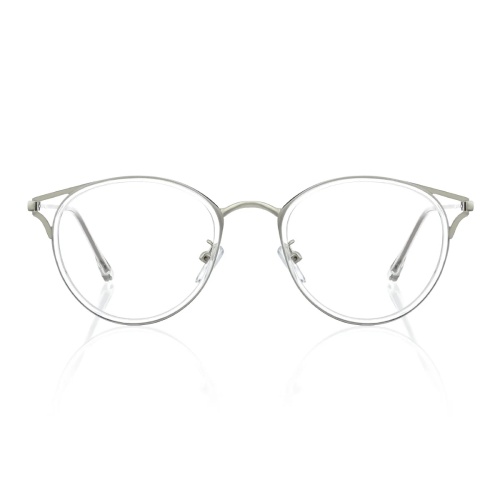 Love the sleek vibe of this black semi-rimless rectangular frame!