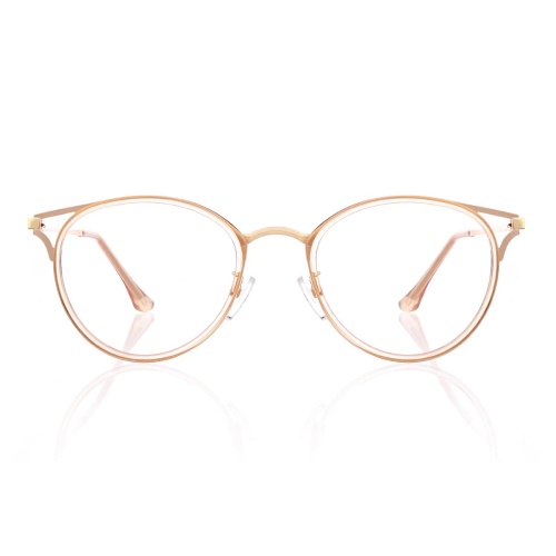 Love the sleek vibe of this black semi-rimless rectangular frame!