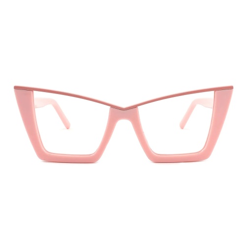 Step up your eyewear game with these chic translucent frames in a soft pink hue that radiates elegance and warmth.
