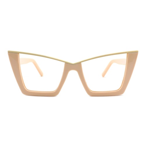 Step up your eyewear game with these chic translucent frames in a soft pink hue that radiates elegance and warmth.