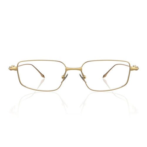 Whoa, this gorgeous gold full-rim square eyeglass frame is a total showstopper!