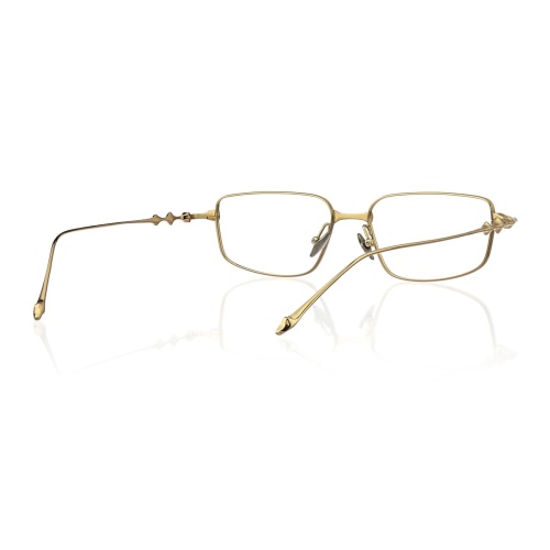 Whoa, this gorgeous gold full-rim square eyeglass frame is a total showstopper!
