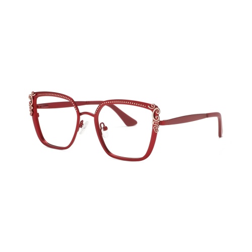 These stunning red cat-eye eyeglasses are perfect for adding a bold touch to any outfit.