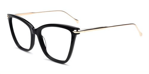 Black Cat Eye Acetate Eyeglasses