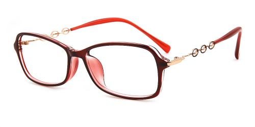 Wherelight Clear Rectangle Eyeglasses Unique Eyewear with Special Temples