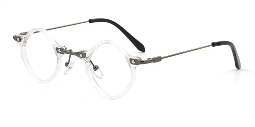 Wherelight Grey Rhombus Fashion Eyeglasses Plastic/Metal Unisex Eyewear