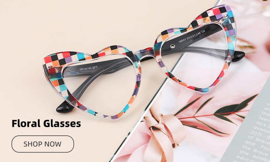 floral color glasses