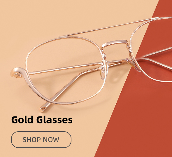 gold color glasses