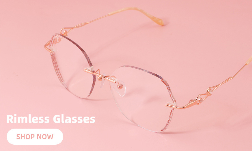 rimless glasses